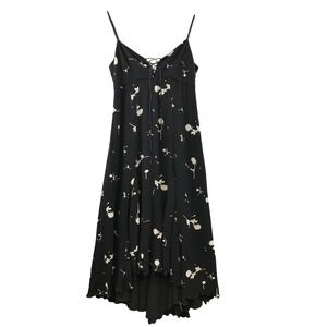 Luisa spagnoli Floral Dress Lace Up Spaghetti Strap High Low Casual Sundress 44